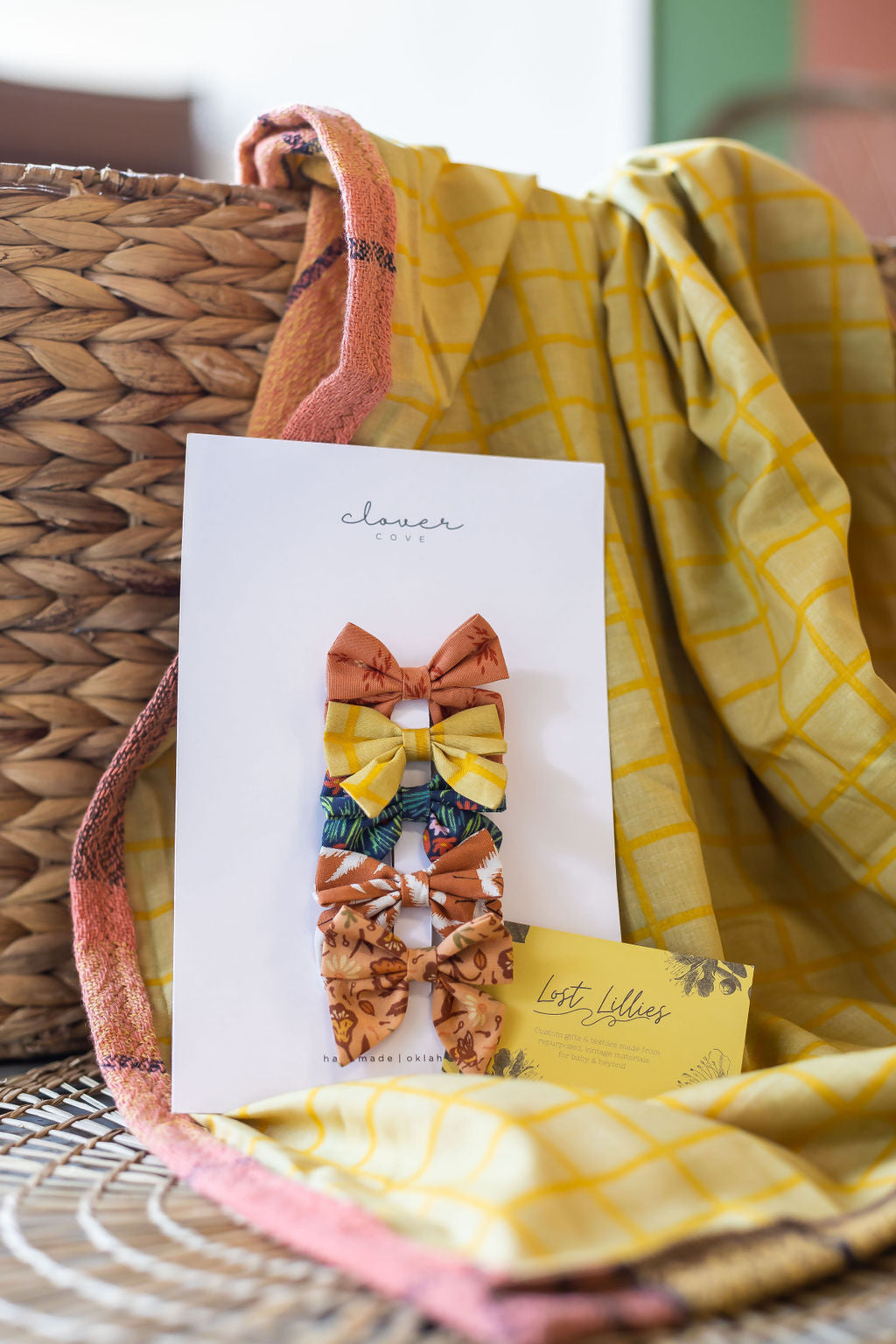 Blush Chenille & Orange Feather Blanket