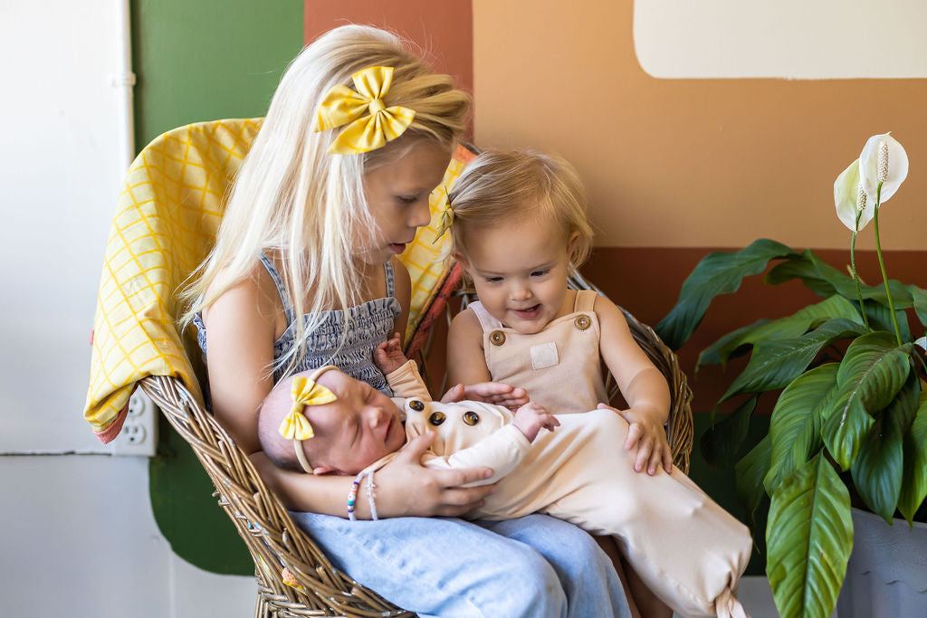 Yellow Plaid Winnie Bow