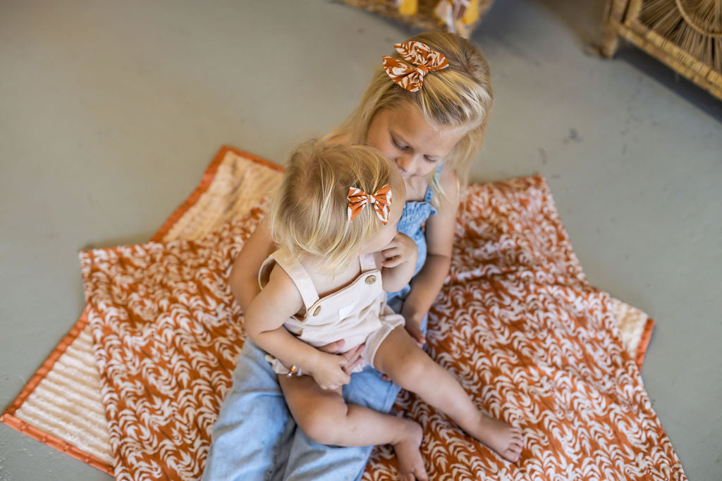 Orange Feather Winnie Bow